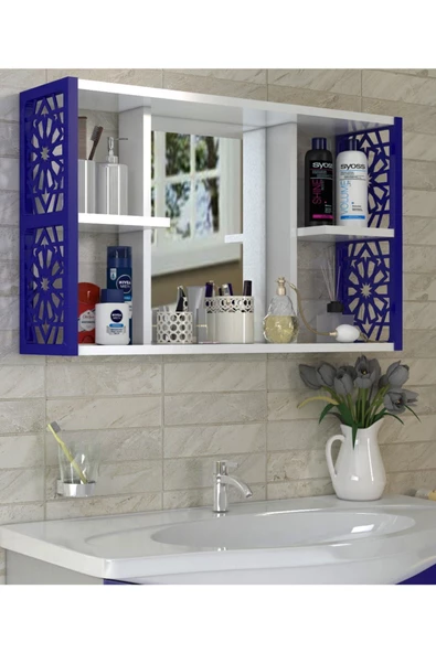 Remaks Aynalı Banyo Dolabı Mavi ürün görseli 1