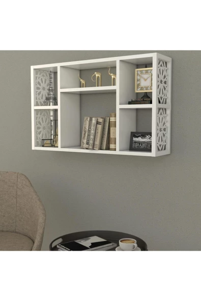 Remaks Terek Dekoratif Duvar Rafı Beyaz ürün görseli 1
