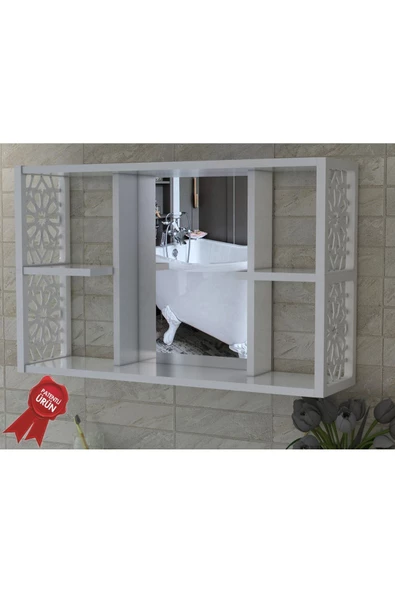 Remaks Aynalı Banyo Dolabı Beyaz - Resim 2