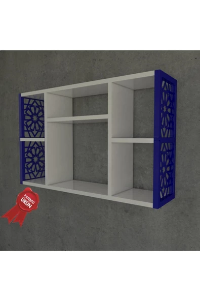 Remaks Terek Dekoratif Duvar Rafı Mavi - Resim 3