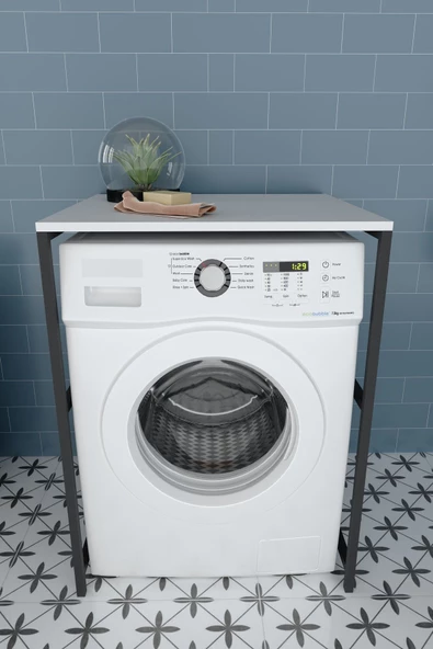 Remaks Çamaşır Makinası Üstü Düzenleyici Banyo Düzenleyici Rafsız Beyaz ürün görseli 1