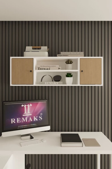 Remaks Nora Çok Amaçlı Ofis Evrak Üst Dolabı Beyaz - Arno  Üst Modül ürün görseli 1
