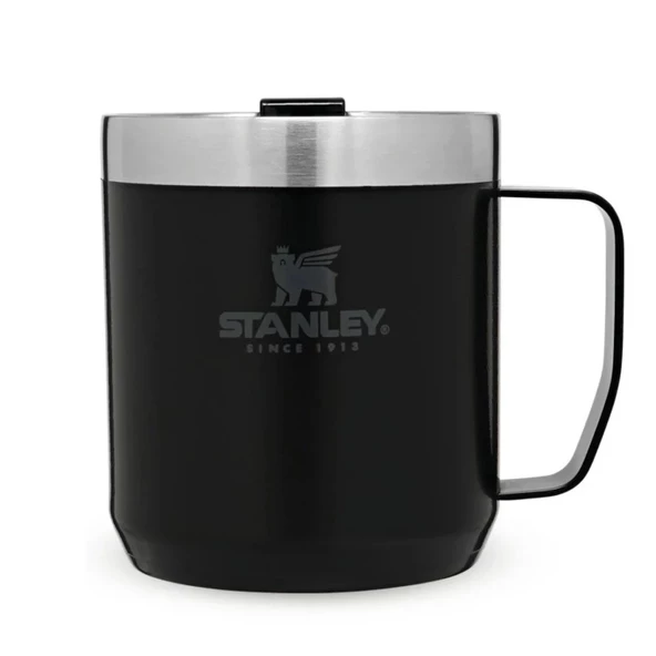 The Legendary Camp Mug Kapaklı Termos Bardak 0.35L  12oz - Matte Black Pebble ürün görseli 1