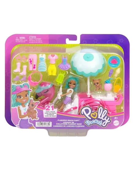 Polly Pocket Flamingo Atıştırmalık Arabası HWP24 ürün görseli 1