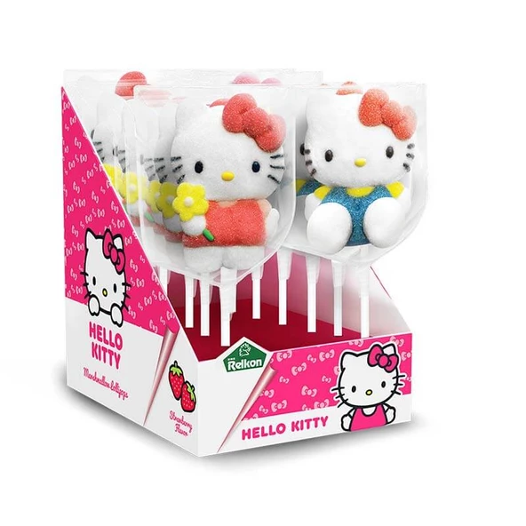Relkon Orjinal Lisanslı Hello Kitty Marshmallow Lolipop 45 Gr (12 Adet) ürün görseli 1