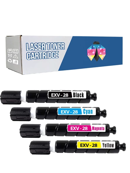 Safir Toner Canon imageRUNNER Advance C5255 C-EXV-28  CMYK 1 Set Muadil Toner ürün görseli 1