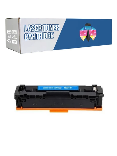Safir Toner Hp 207X-W2211X LaserJet Pro MFP M282nw 1.250 Syf Mavi Çipsiz Muadil Toner ürün görseli 1
