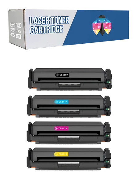 Safir Toner Hp Pro MFP M477fdw 410A-CF410A CMYK 1 Set Muadil Toner ürün görseli 1