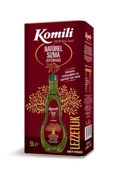 Komili Lezzetlik Meyvemsi Natürel Sızma Zeytinyağı 5 lt ürün görseli 1