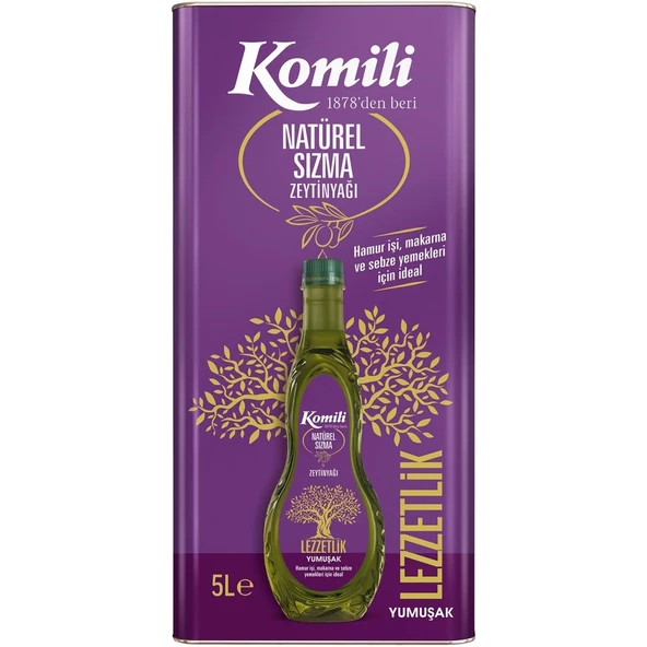 Komili Ege Lezzetlik Yumuşak Natürel Sızma Zeytinyağı 5 lt ürün görseli 1