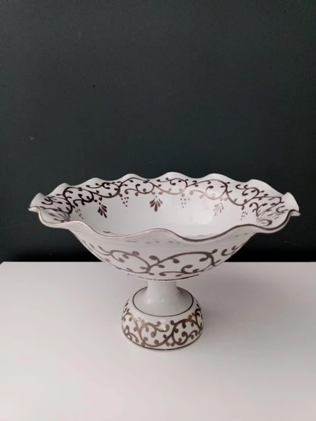 Kütahya Porselen 30 cm Meyvelik Dekor No:3678 Platin ürün görseli 1