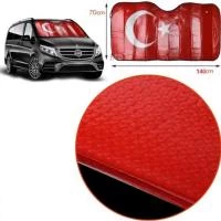 Carub Büyük Boy Türk Bayrağı Oto Ön Cam Perde Güneşlik Balonlu Vantuzlu ürün görseli 1