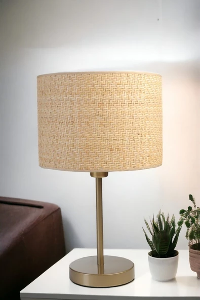 Lumexx HASIR RATTAN ABAJURLU MASA LAMBASI ESKİTME ürün görseli 1