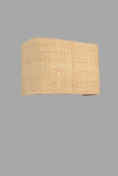 Lumexx HASIR RATTAN ABAJURLU DİKDÖRTGEN APLİK - Resim 2