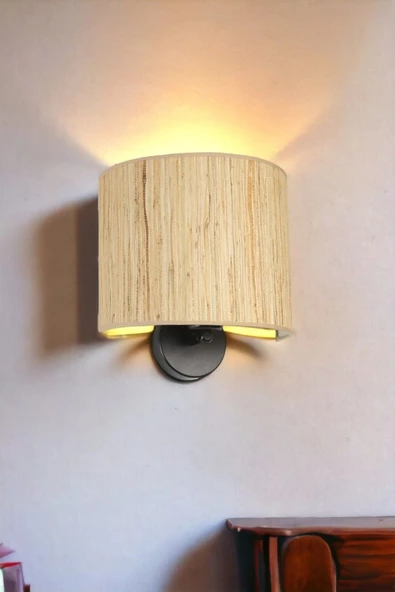 Lumexx BAMBU 010 ABAJURLU OVAL APLİK ürün görseli 1