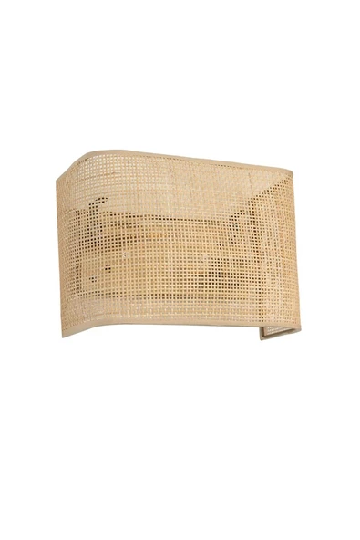 Lumexx ÖRGÜLÜ RATTAN ABAJURLU DİKDÖRTGEN APLİK ürün görseli 1