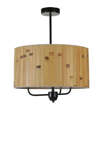 Lumexx BAMBU 02 ABAJURLU 3 LÜ SARKIT AVİZE - Resim 2