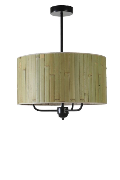 Lumexx BAMBU 03 ABAJURLU 3 LÜ SARKIT AVİZE - Resim 2