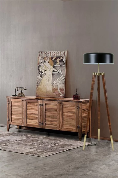 Lumexx Stil Ceviz Lambader Siyah Büyük Retro 8 Başlıklı ürün görseli 1