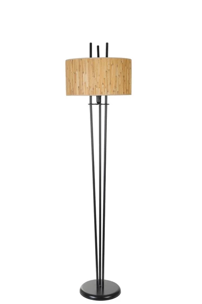 Lumexx BELEN SİYAH LAMBADER SİLİNDİR BAMBU 07 ABAJURLU ürün görseli 1