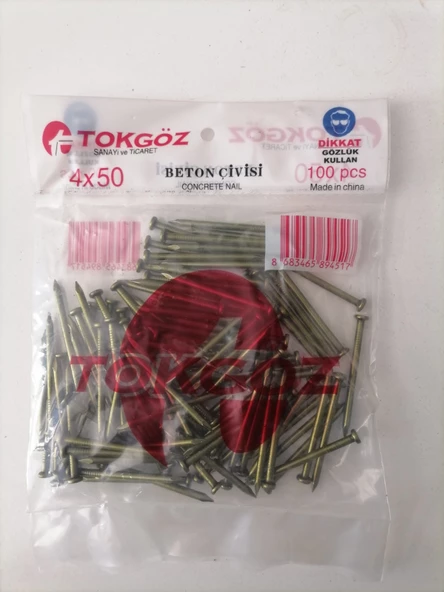 Tokgöz Beton Çivisi 4x50 1 Paket 100 Adet ürün görseli 1