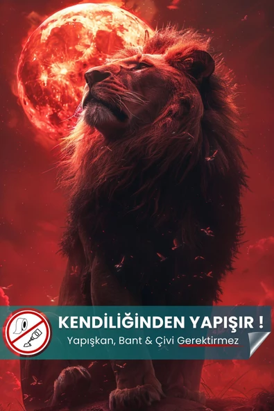 Şampiyonluğa Özel Aslan Posteri, Fanatik Posteri, Taraftar Posteri, Akıllı Kağıt Poster ürün görseli 1