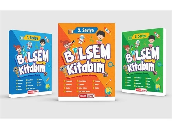 Kırmızı Beyaz Bilsem Hazırlık Kitabım Üçlü Set ürün görseli 1