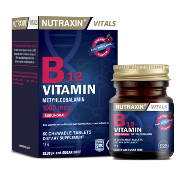 Nutraxin Vitals B12 Vitamin 60 Tablet ürün görseli 1