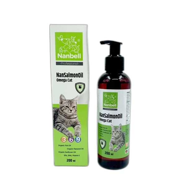 Nanbell NanSalmonOil Kedi Balık Yağı 200 Ml ürün görseli 1