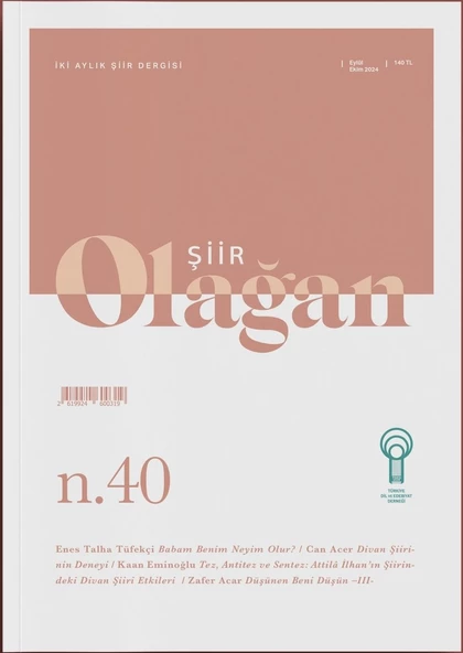 Olağan Şiir Dergi 40.Sayı Eylül-Ekim 2024 ürün görseli 1