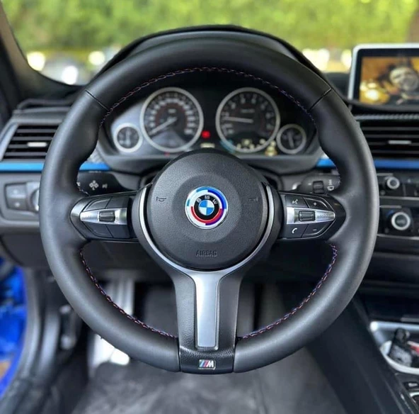 Bmw F30 NAPPA Araca Özel Dikmeli Direksiyon Kılıfı ürün görseli 1