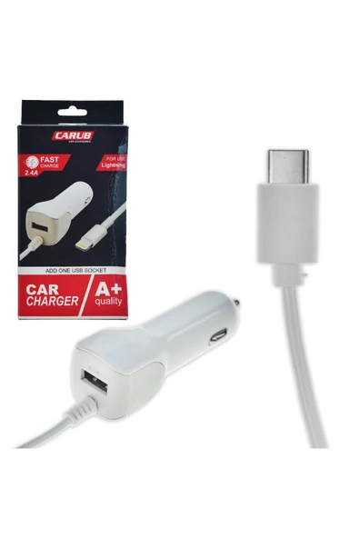 Carub Araç Çakmaklı Şarj Kablosu Type-C br590 18 5 ürün görseli 1