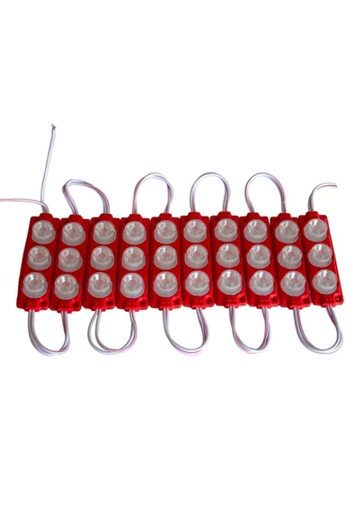 Carub Tp Parmak Lamba 3 Ledli Kırmızı 12v (10 Lu) Set ürün görseli 1