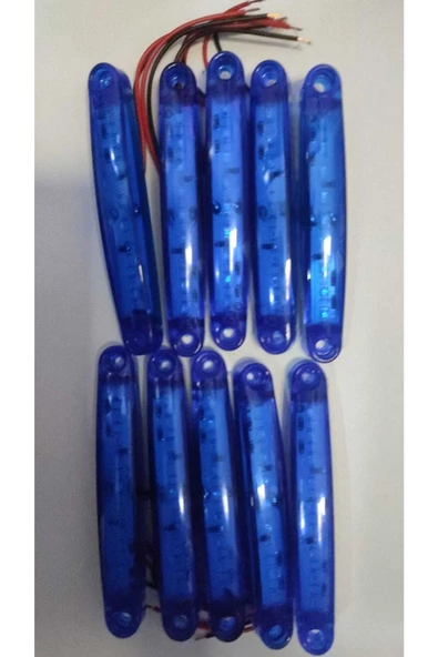 Akyol 9 Led Parmak Led Lamba 12  24 Volt Mavi 10 Adet ürün görseli 1