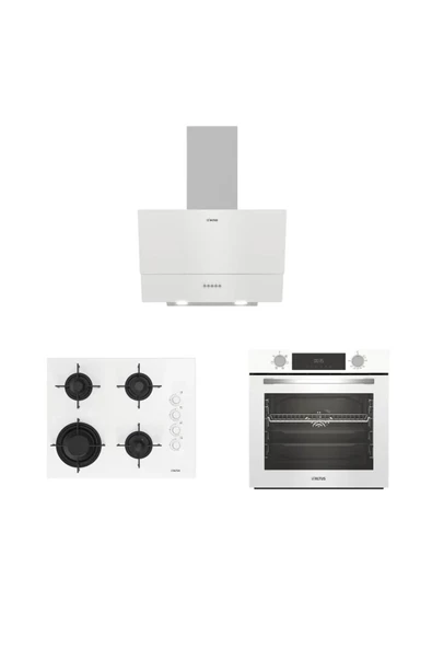 Altus ALA 322 W Fırın 189 DW Ocak 535 W Davlumbaz Beyaz Ankastre Set ürün görseli 1