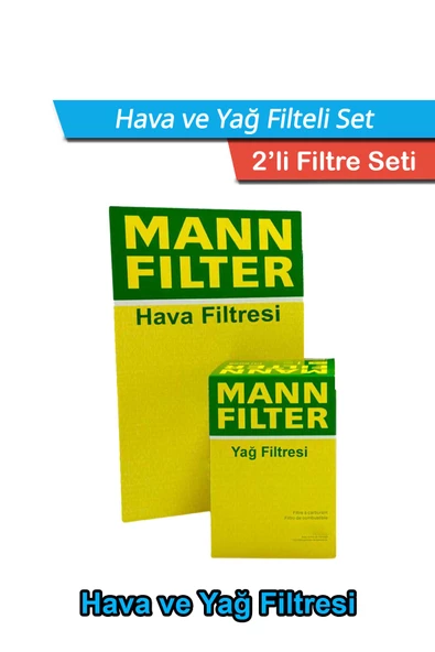 BMW 3 Serisi E46 3.16ti MANN Filtre Bakım Seti 2002-2005 Hava+Yağ Filtresi ürün görseli 1
