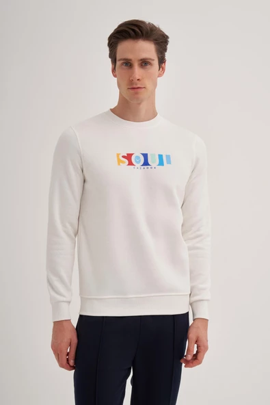 Cazador 3 İplik Şardonlu Sweatshirt 5161 Beyaz ürün görseli 1