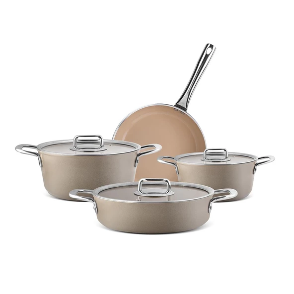 Aryıldız Neo-Ceramic 7 Parça Tencere Seti Bej Ar256183 ürün görseli 1