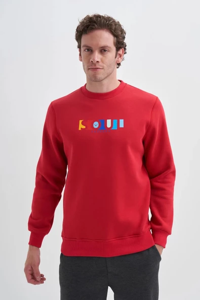 Cazador 3 İplik Şardonlu Sweatshirt 5161 Kırmızı ürün görseli 1
