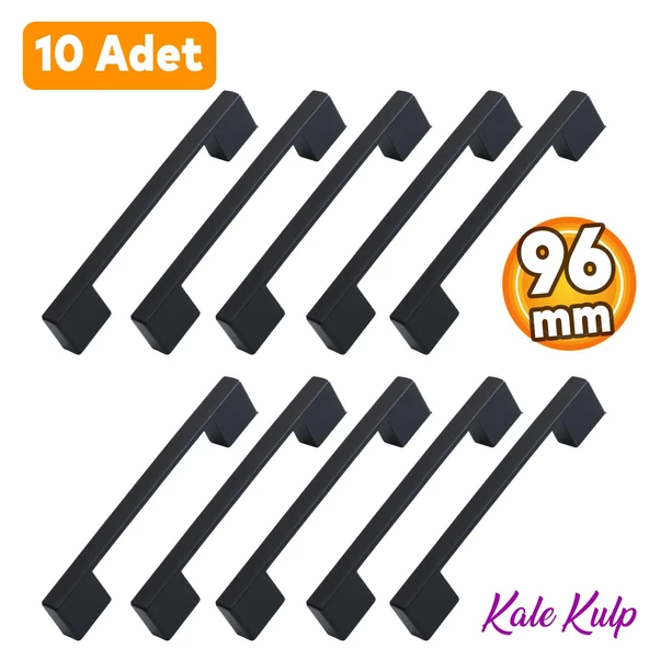 Kale Kulp 96 mm Siyah Metal Mobilya Mutfak Çekmece Dolap Dolabı Kapak Kulbu Kulpu Kulpları 10 Adet ürün görseli 1