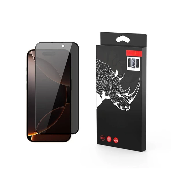 Gpack Apple iPhone 16 Pro Ekran Koruyucu Hayalet Temperli Cam Privacy Rika Siyah ürün görseli 1