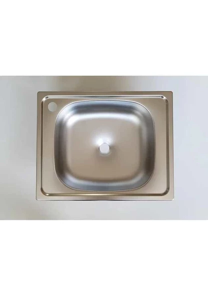 SİNKON Paslanmaz Krom Çelik Eviye 40x50 Sifon Dahildir Sol Delikli ürün görseli 1