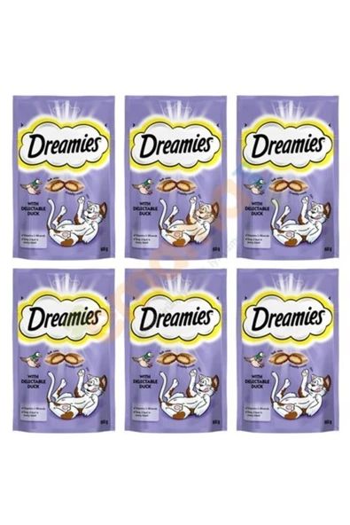 Dreamies Ördekli Kedi Ödül Maması 60 Gr x 6 Adet - Avantajlı Paket ürün görseli 1