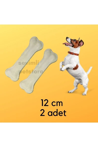Doğal Pres Köpek Çiğneme Kemiği 12 Cm 2'li Paket - %100 Sığır Derisi ürün görseli 1