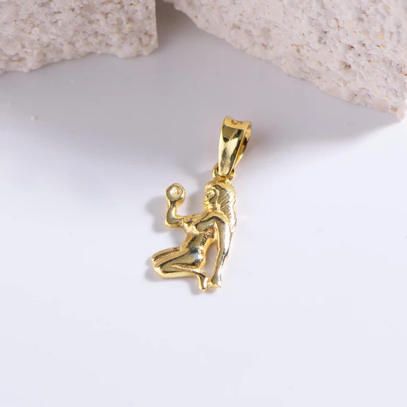 14 Ayar Altın Başak Burç Kolye Ucu 0,62 gr - Resim 4
