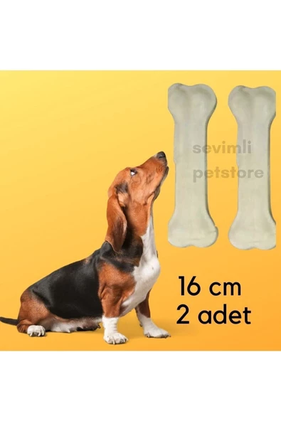 Doğal Pres Köpek Çiğneme Kemiği 16 Cm 2'li Paket - %100 Sığır Derisi ürün görseli 1