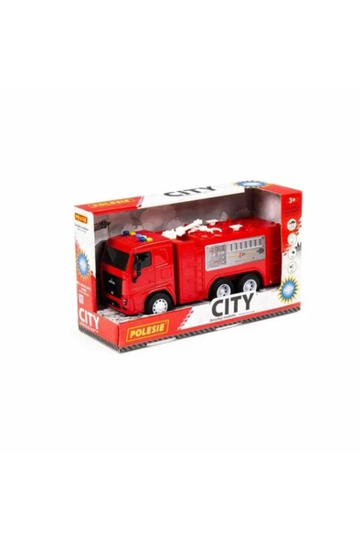 Polesie 96302 / CİTY-2 SÜRTMELİ İTFAİYE ARACI (IŞIKLI VE SESLİ) (KIRMIZI KABİN) (KUTUDA) ürün görseli 1