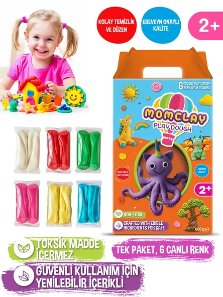 MOMCLAY OYUN HAMURU (6 Renk x 100g) ürün görseli 1