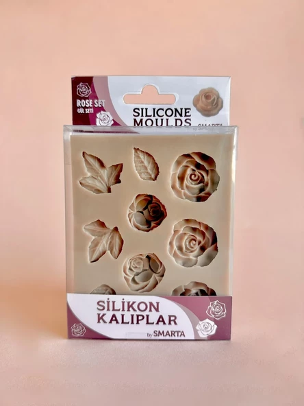 Smarta Silikon Kalıp - Mobilya Süsleme - Güller ürün görseli 1