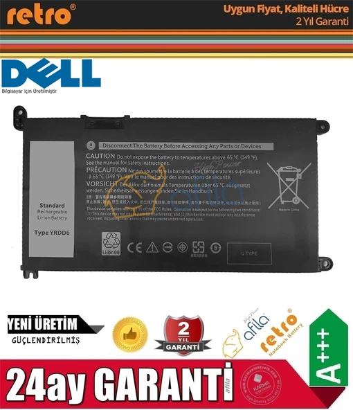 Dell inspron P75F (3582) Notebook Bataryası, Pili nb-kr80518-v1-392167 ürün görseli 1